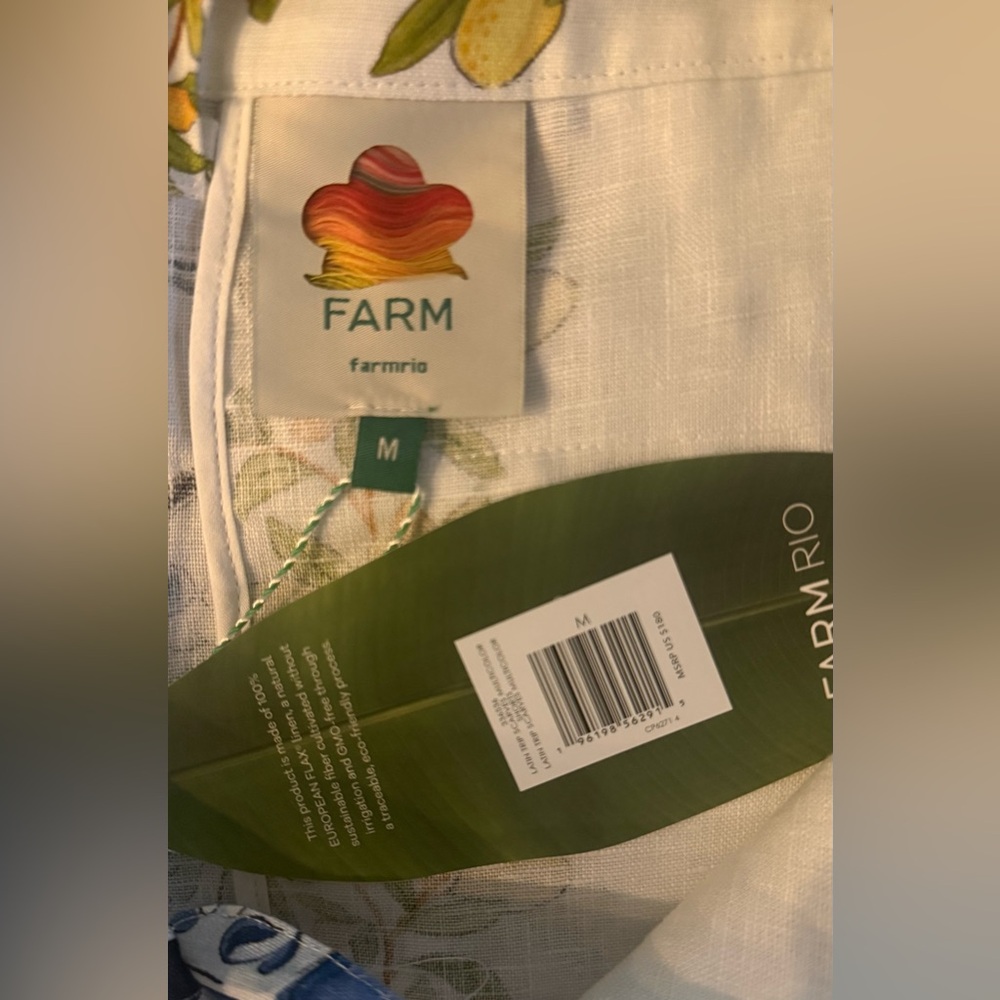 FARM Rio Multicolor Latin Trip Scarves Premium Linen Shorts - Picture 6 of 11